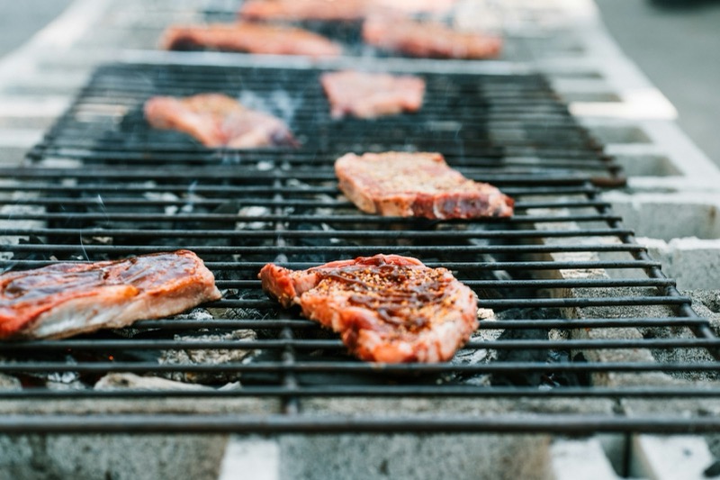 Brasa de carbón viva